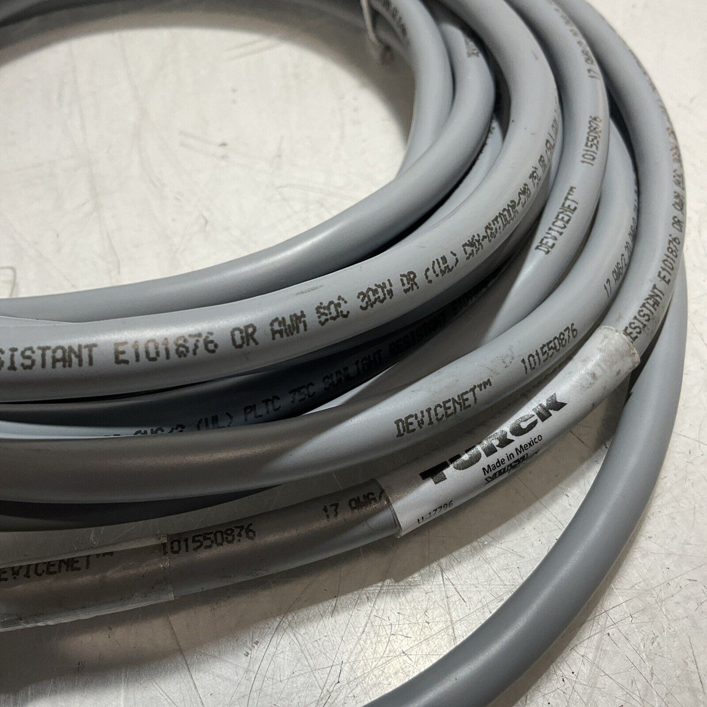 TURCK U-17796 CABLE ASSEMBLY W216 CASTR BCS CAN T-OUT LOT OF 2 U3S
