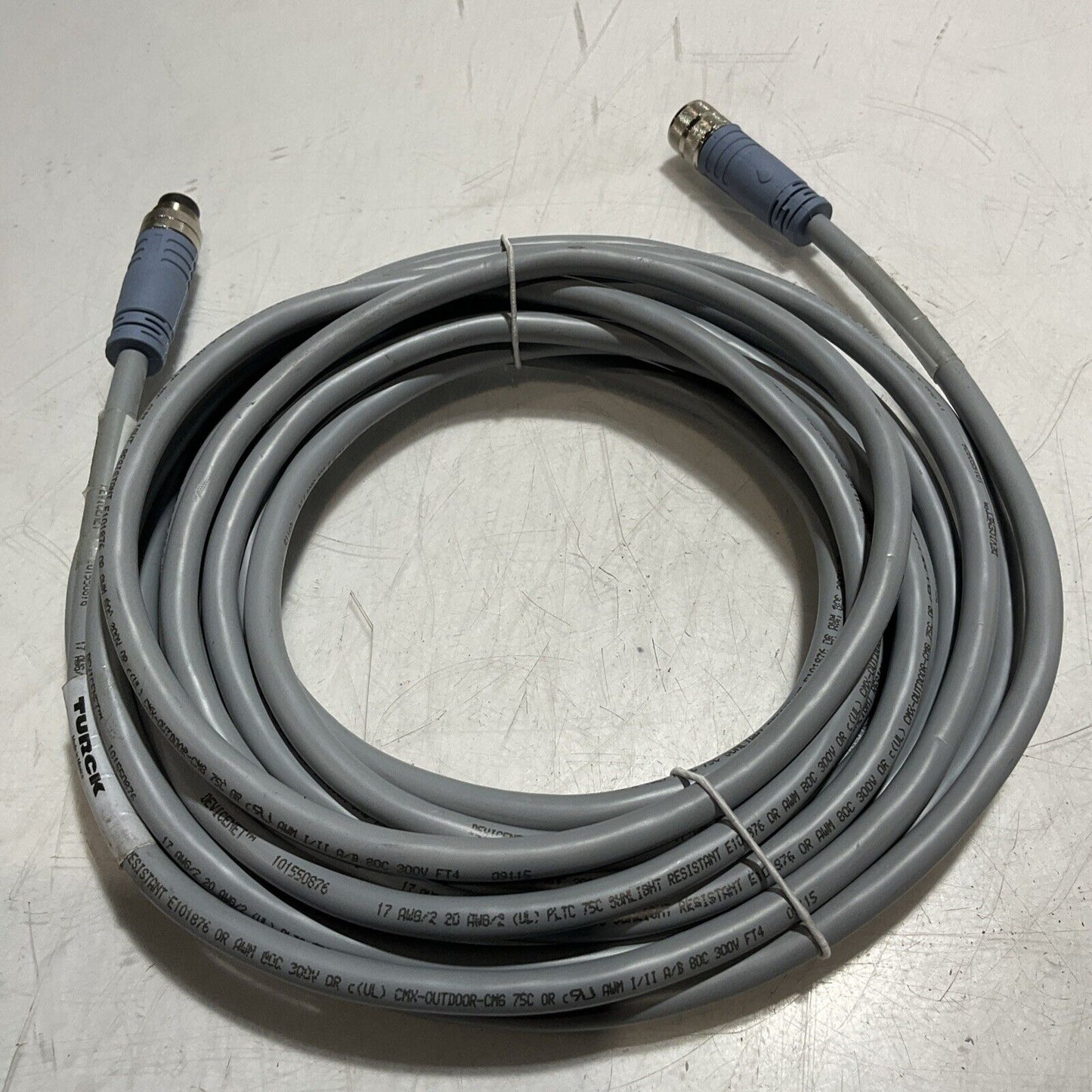 TURCK U-17796 CABLE ASSEMBLY W216 CASTR BCS CAN T-OUT LOT OF 2 U3S