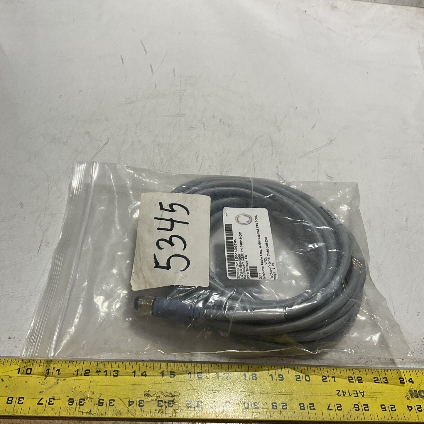 TURCK U-17796 CABLE ASSEMBLY W216 CASTR BCS CAN T-OUT LOT OF 2 U3S