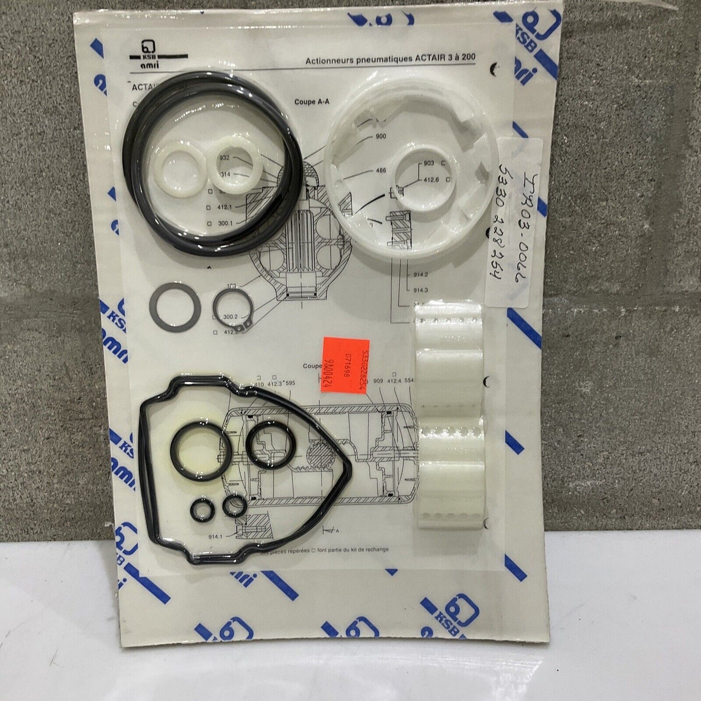 KSB AMRI ACTAIR 3 TO 200 3 TO 50 PNEUMATIC ACTUATOR O RING KIT 373