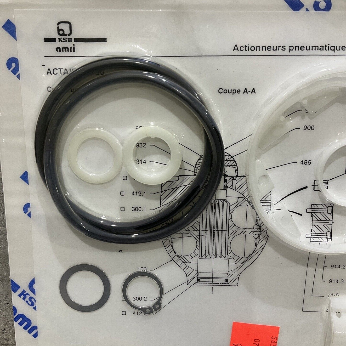 KSB AMRI ACTAIR 3 TO 200 3 TO 50 PNEUMATIC ACTUATOR O RING KIT 373
