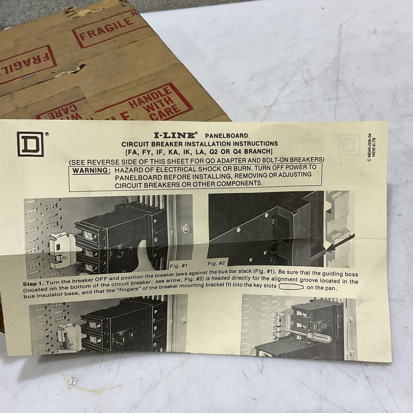 SQUARE D FH26030-AB 25473 CIRCUIT BREAKER 600/250V 2P 30A I-LINE I-75,000 373