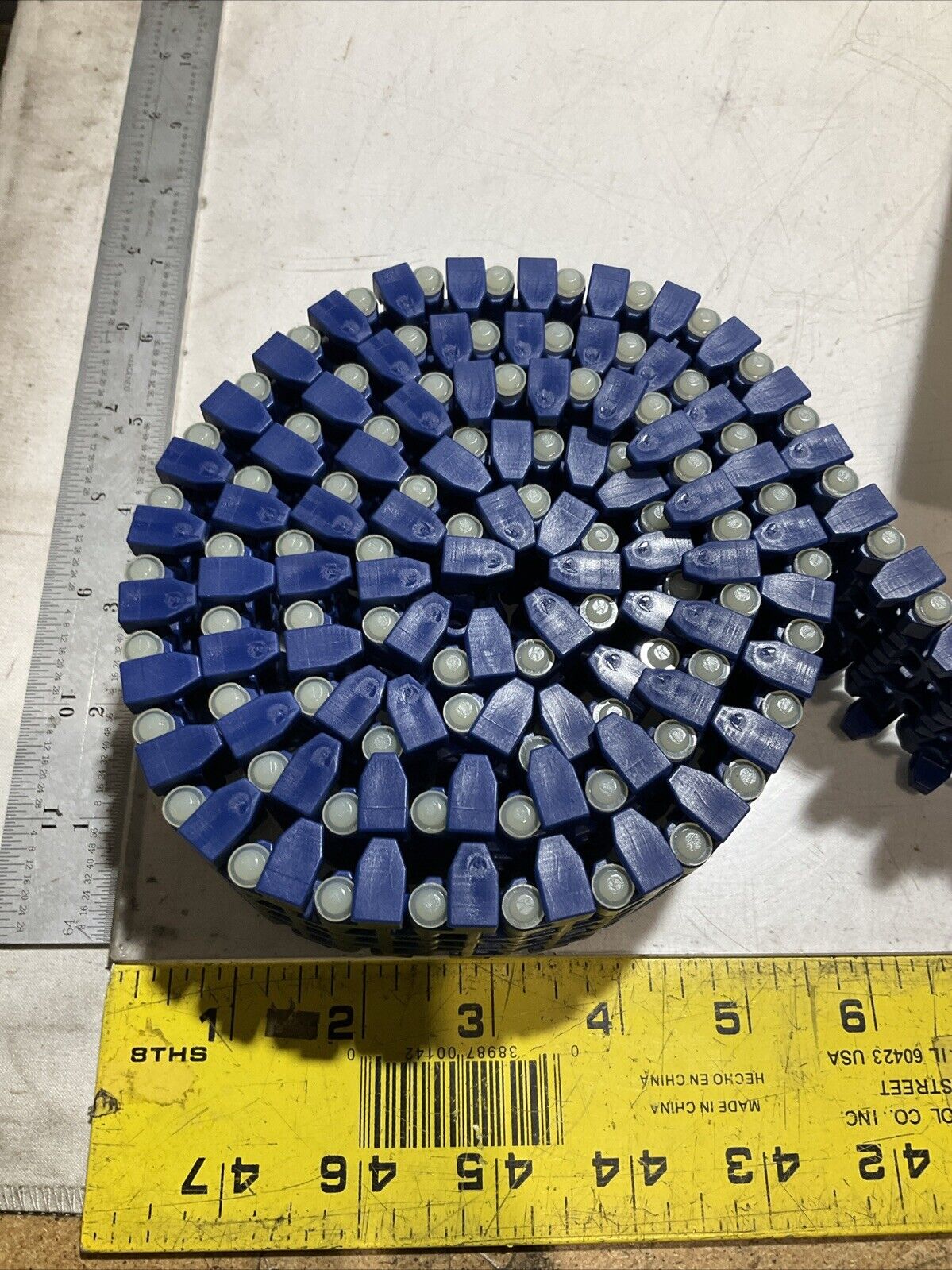 INTRALOX SER 1100 BLUE FLUSH GRID BELT TABBED L=1262 LOT OF 2 U3S