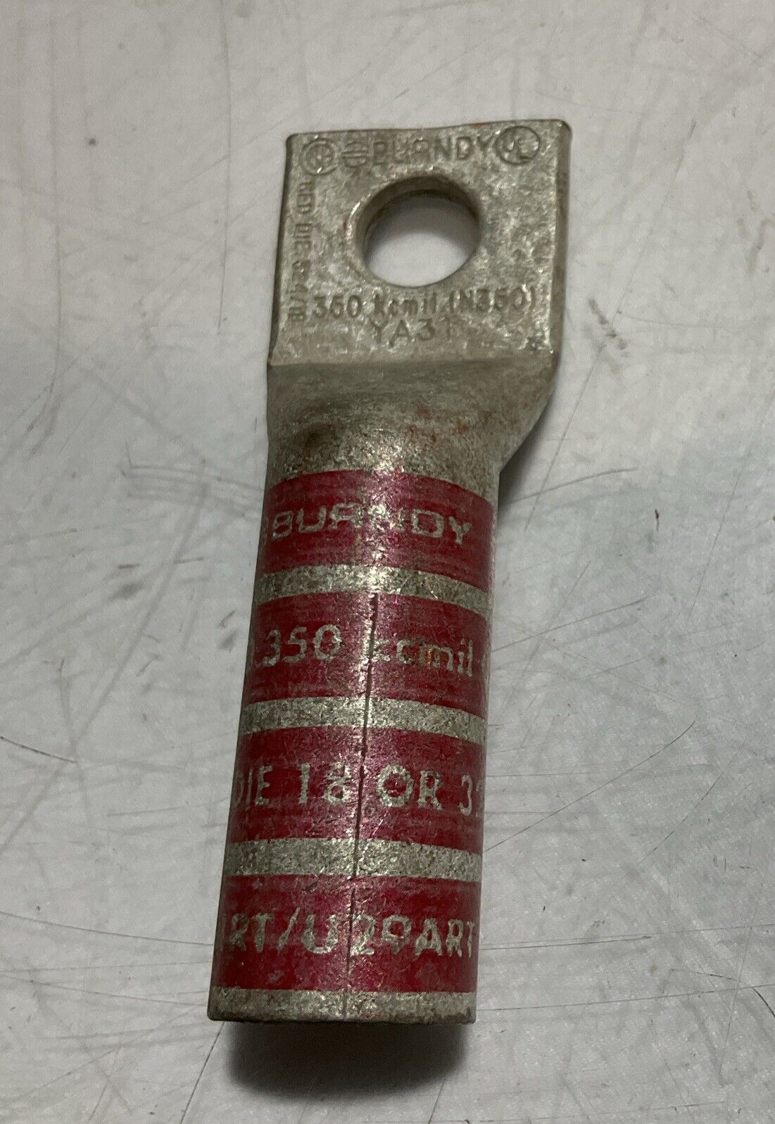 BURNDY N350 RED DIE 324/18 COMPRESSION LUG LOT OF 5 U3S