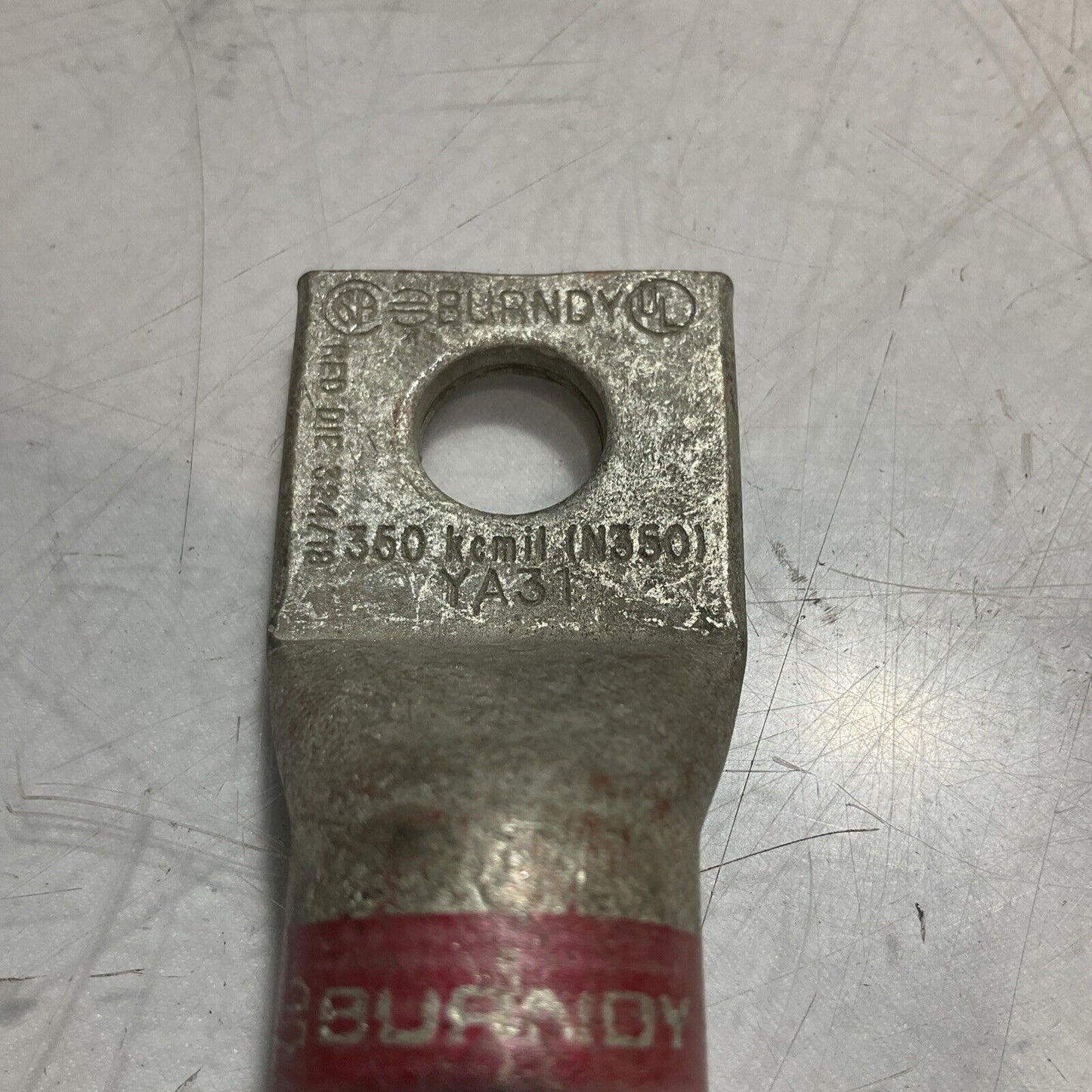 BURNDY N350 RED DIE 324/18 COMPRESSION LUG LOT OF 5 U3S
