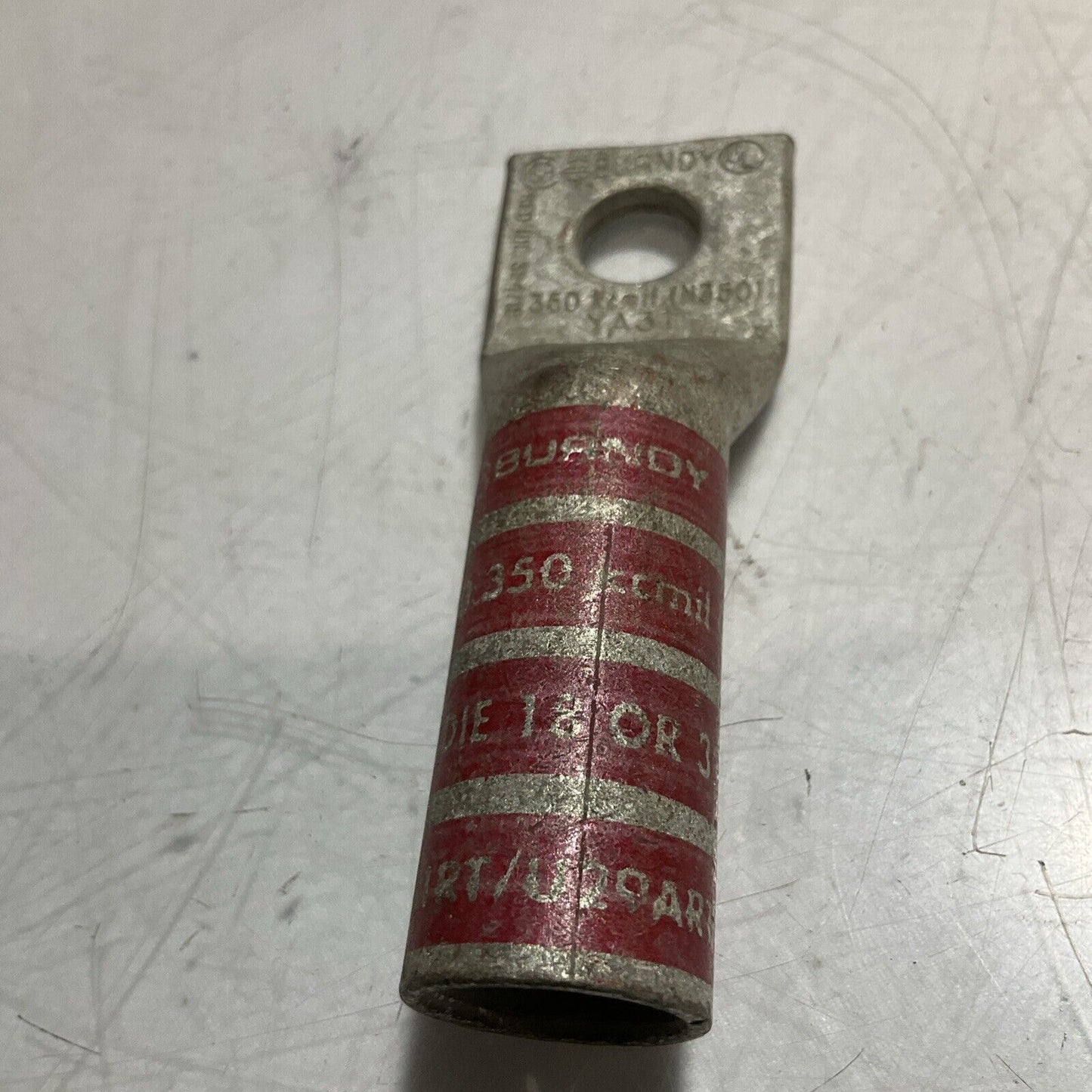 BURNDY N350 RED DIE 324/18 COMPRESSION LUG LOT OF 5 U3S