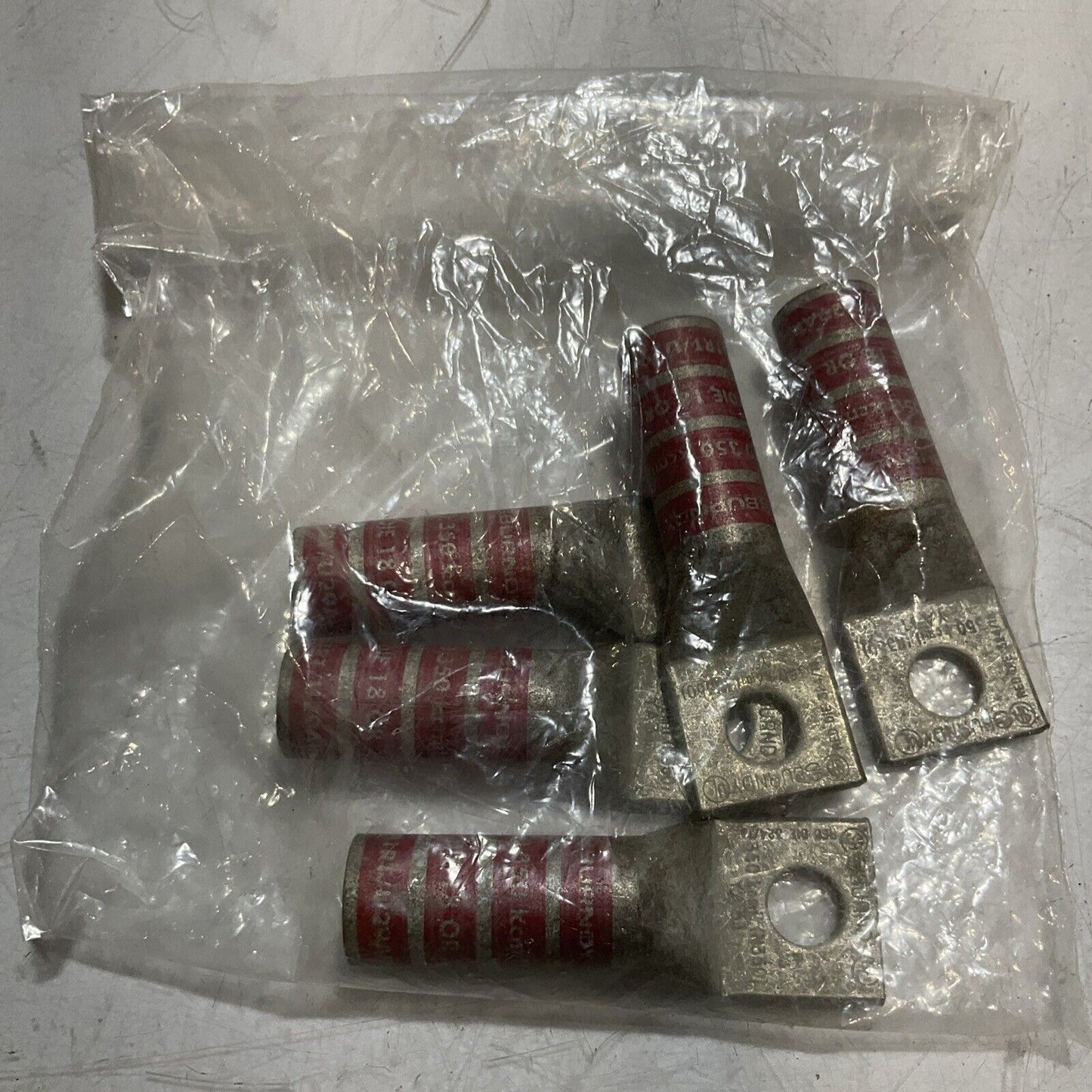 BURNDY N350 RED DIE 324/18 COMPRESSION LUG LOT OF 5 U3S