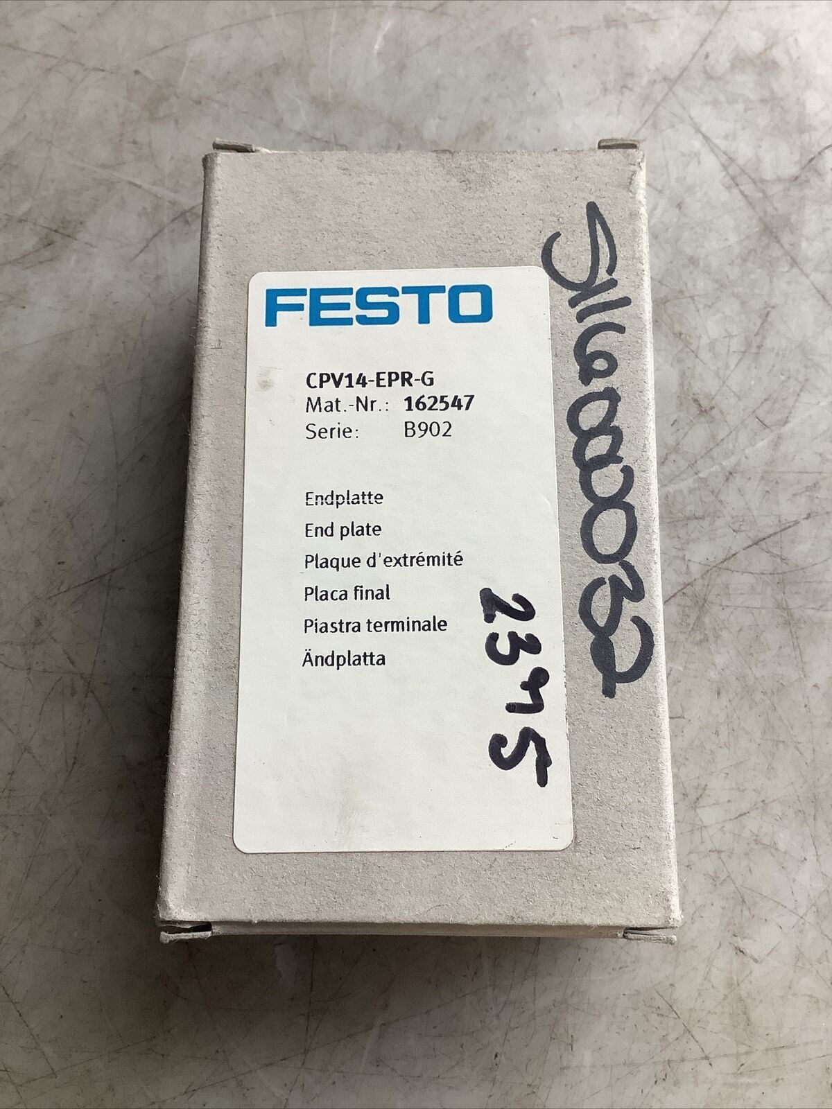 FESTO CPV14-EPR-G END PLATE 999