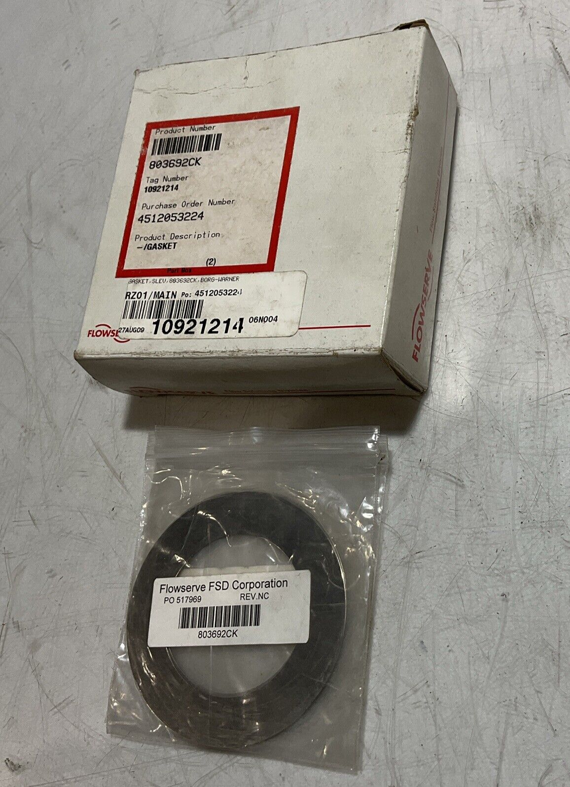 FLOWSERVE 803692CK GASKET SLEEVE BORG WARNER U3S