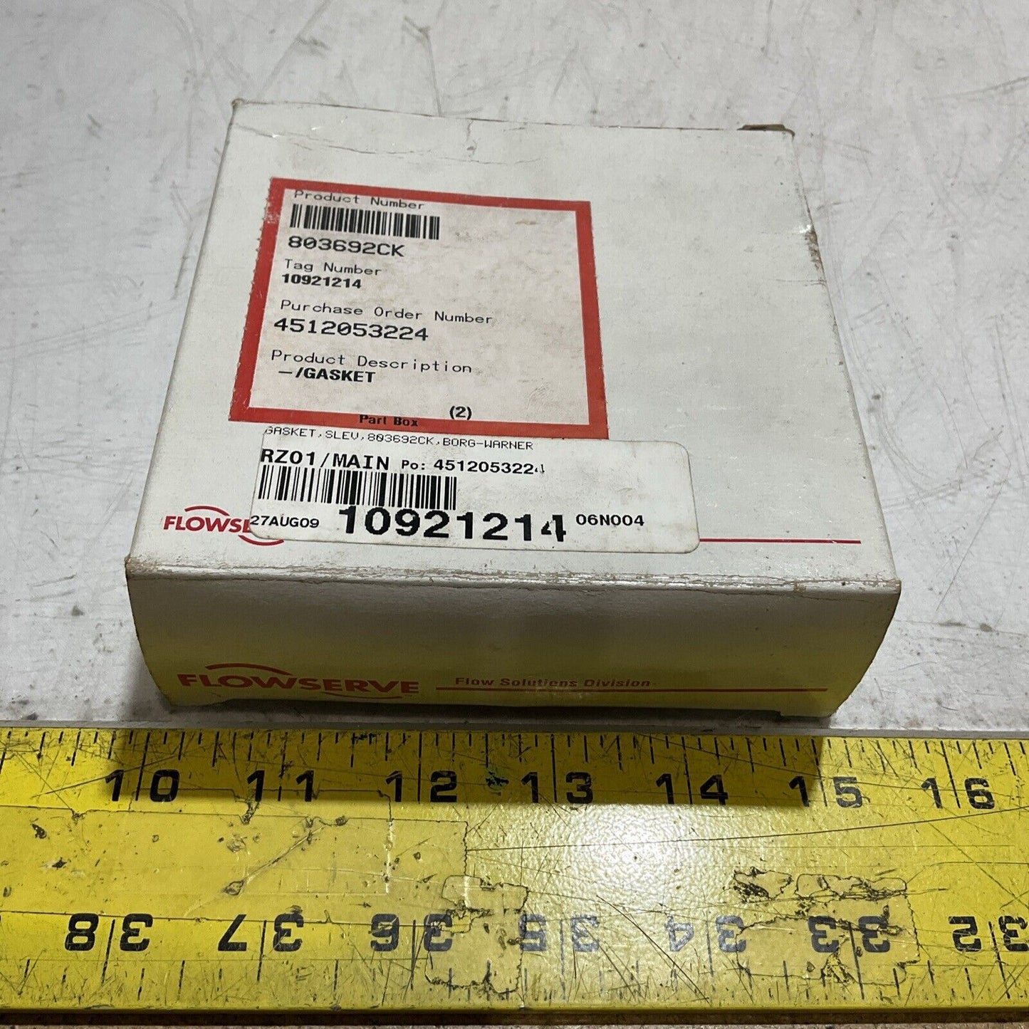 FLOWSERVE 803692CK GASKET SLEEVE BORG WARNER U3S