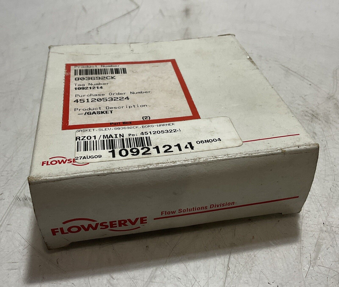 FLOWSERVE 803692CK GASKET SLEEVE BORG WARNER U3S