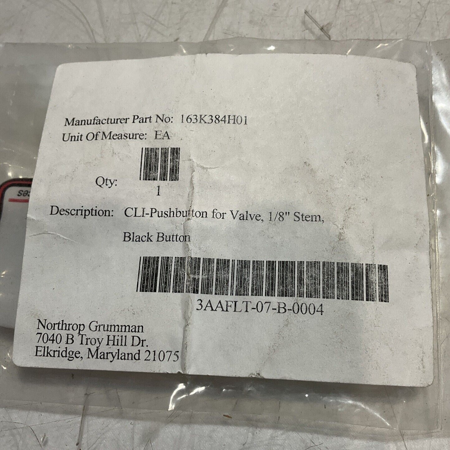 CLIPPARD MINIMATIC 163K384H01 CLI-PUSHBUTTON FOR VALVE 1/8”STEM U3S
