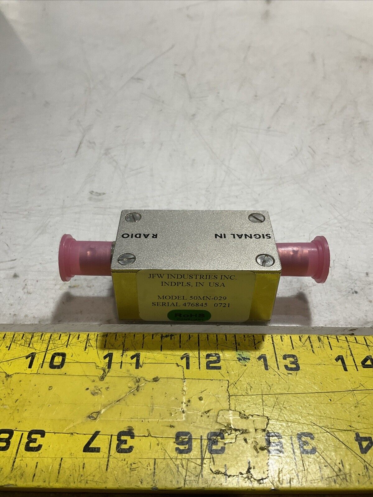 JFW INDUSTRIES 50MN-029 SMA ROTARY ATTENUATOR SIGNAL IN RADIO LOT OF 4 U3S