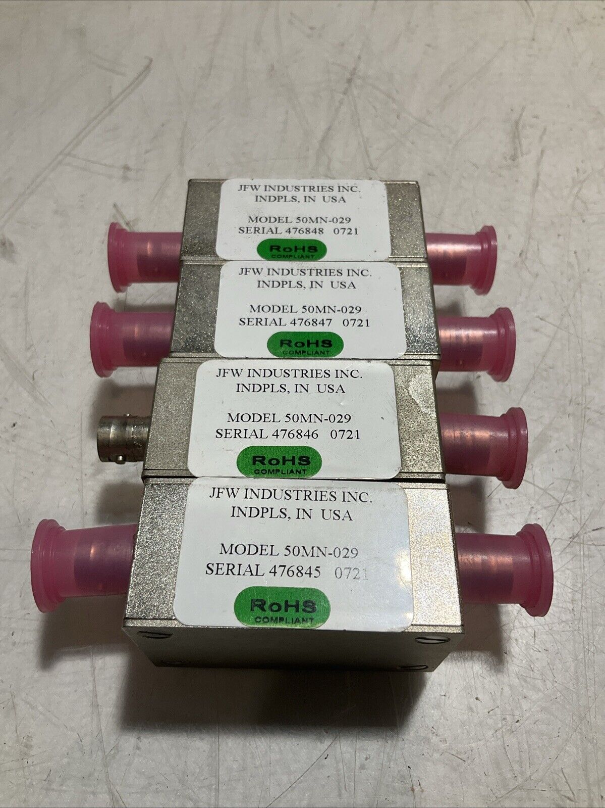 JFW INDUSTRIES 50MN-029 SMA ROTARY ATTENUATOR SIGNAL IN RADIO LOT OF 4 U3S