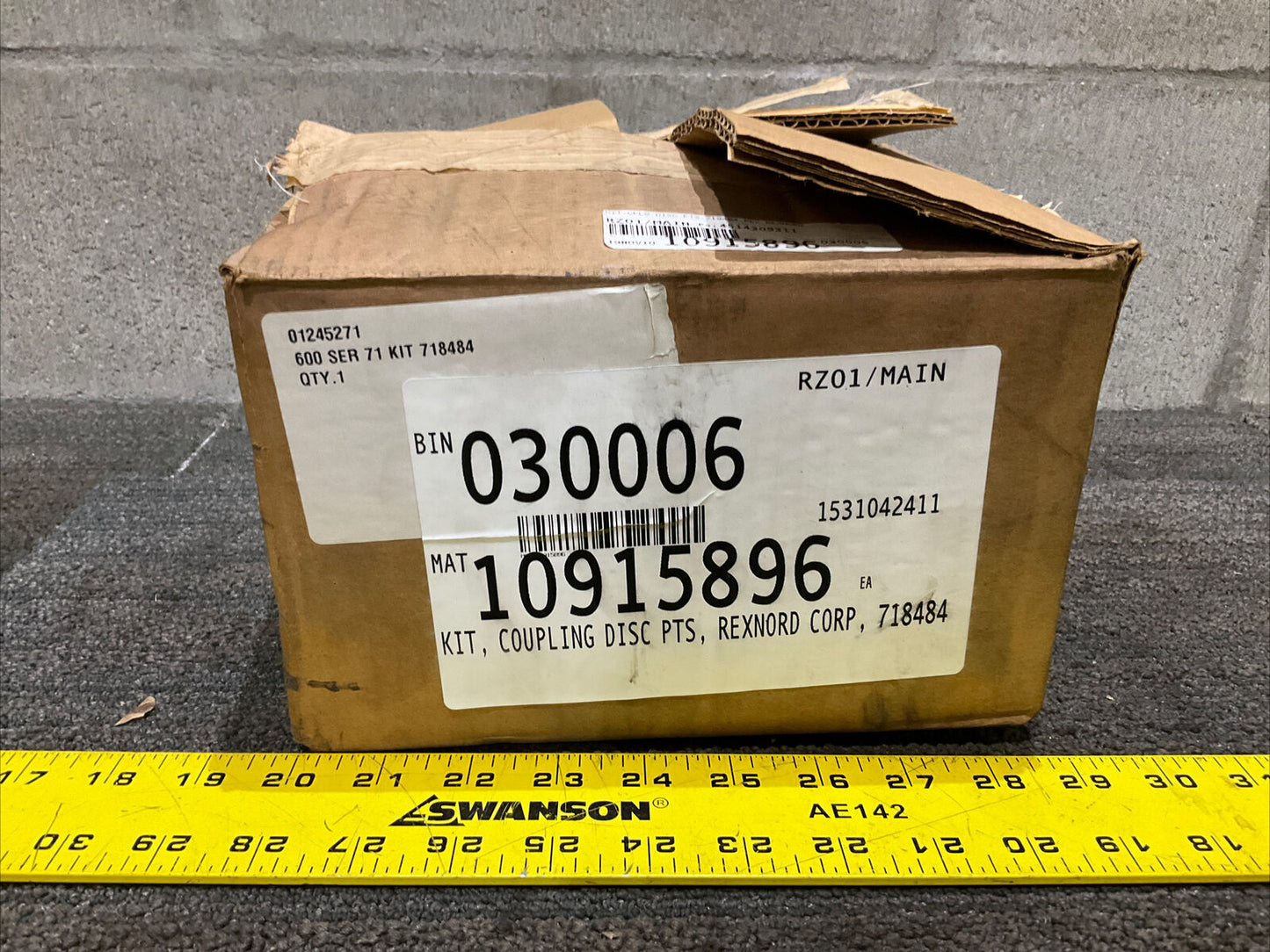 REXNORD PKIT SR71 600 STL 718484 DISC COUPLING KIT 71 SERIES MODEL 600 678