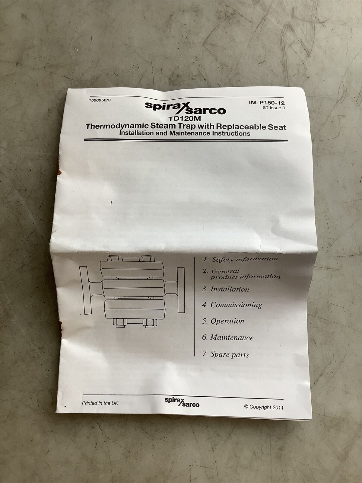 SPIRAX SARCO TD120M THERMODYNAMIC STEAM TRAP 3/4IN DN20 3190PSIG 1022F 678