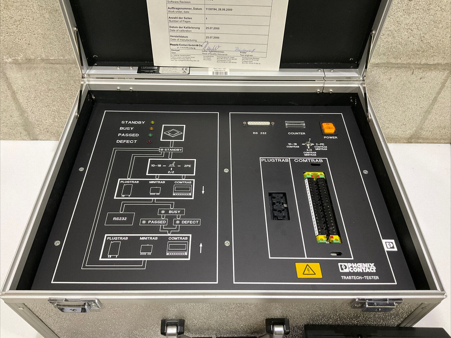 PHOENIX CONTACT TRABTECH-TESTER I & 4010-01 TRABTECH MINI-TESTER ECH