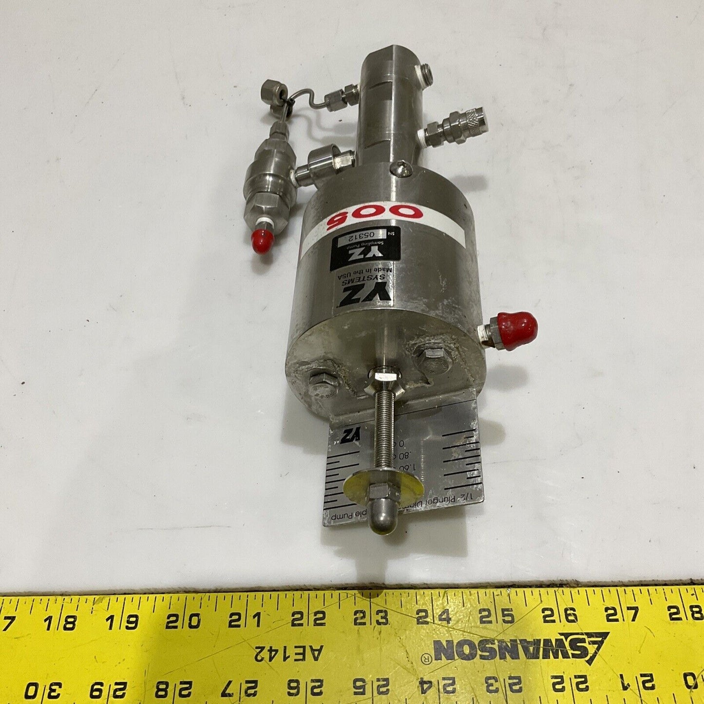 YZ SYSTEMS 05312 PLUNGER DIAMETER SAMPLING PUMP 1/2 IN 678