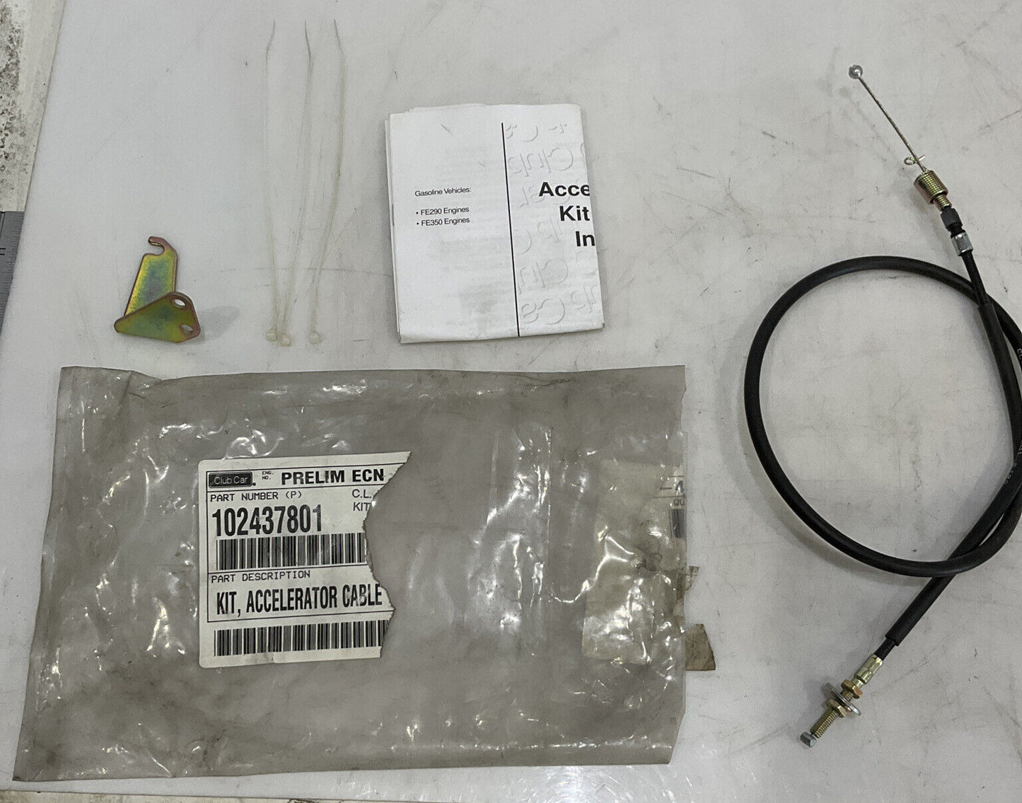 CLUB CAR 102437801 ACCELERATOR CABLE KIT 476