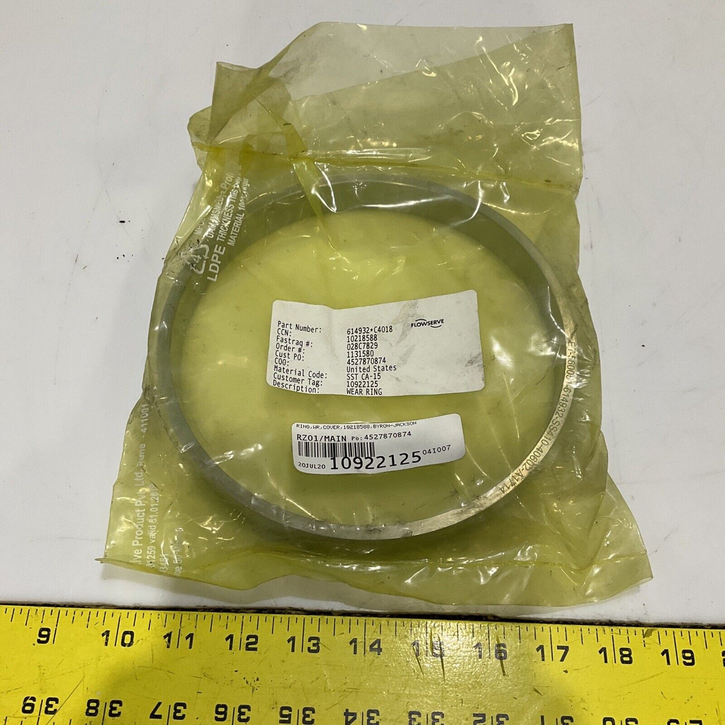 FLOWSERVE 614932*C4018 BYRON-JACKSON 614932 10218588 WEAR RING 678