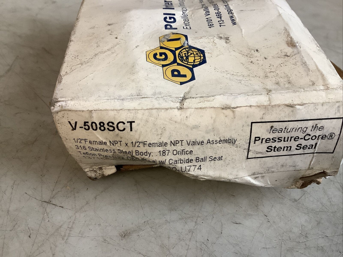 PGI V-508SCT T-HANDLE VALVE 1/2IN FNPT X 1/2IN FNPT 10000PSI AT 200F 678