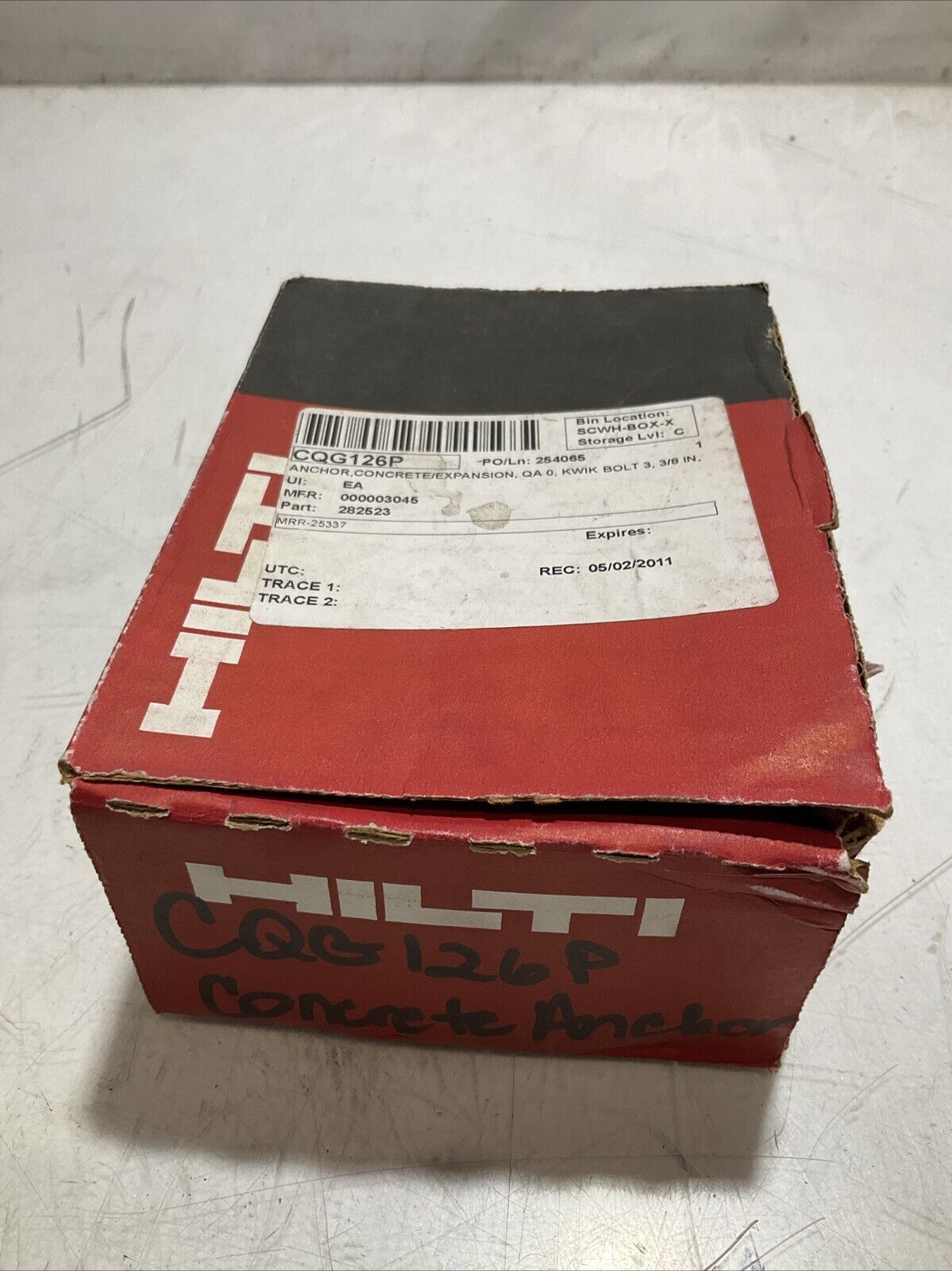 HILTI 282523 ANCHOR CONCRETE/EXPANSION KWIK BOLT 3 3|8 IN 50KB3 3/8X33/4 U3S