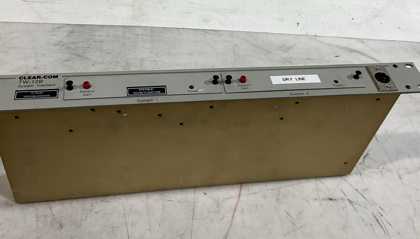 CLEAR-COM TW-12B INTERCOM INTERFACE SYSTEM CONNECTOR PIN-OUTS PANELS T9A