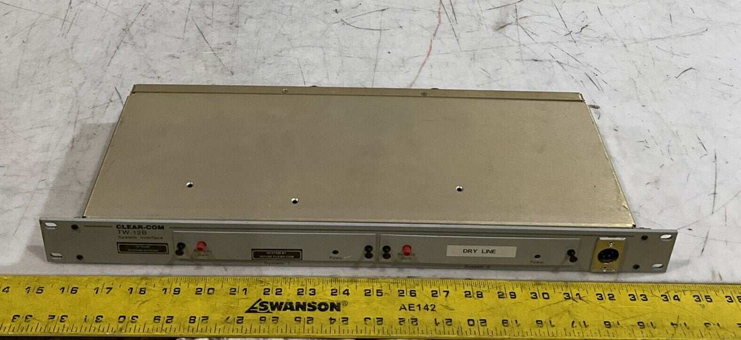 CLEAR-COM TW-12B INTERCOM INTERFACE SYSTEM CONNECTOR PIN-OUTS PANELS T9A