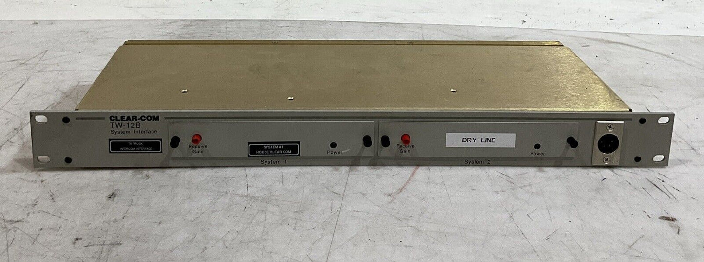 CLEAR-COM TW-12B INTERCOM INTERFACE SYSTEM CONNECTOR PIN-OUTS PANELS T9A