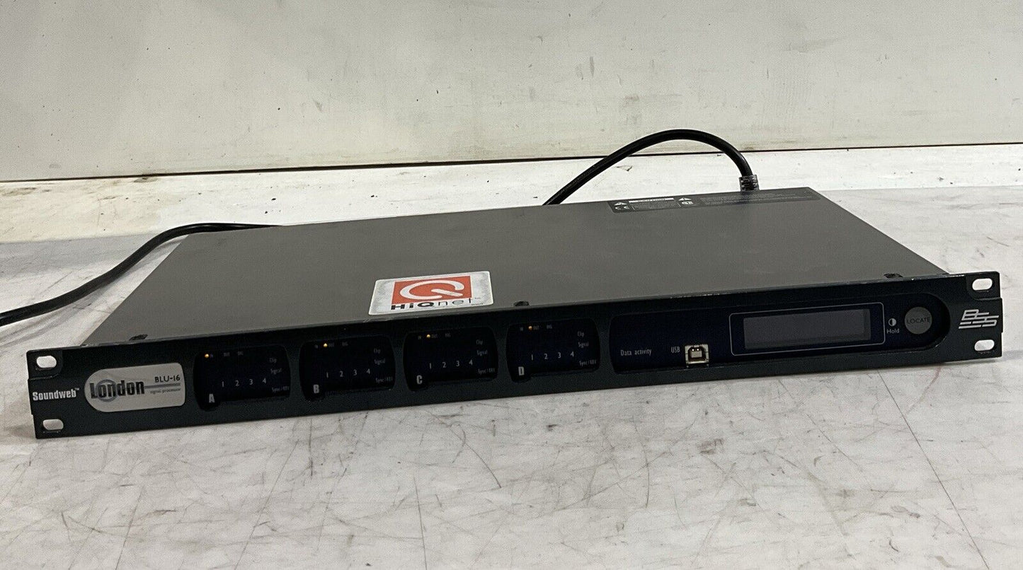SOUNDWEB LONDON BSS BLU-16 SIGNAL PROCESSOR LOCATOR T9A