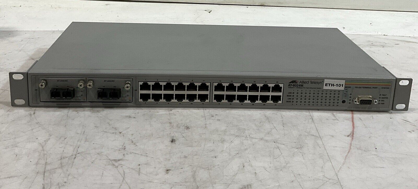 ALLIED TELESYN AT-8024M 10BASED-T100BASE-TX FAST SWITCH 240VAC T9A