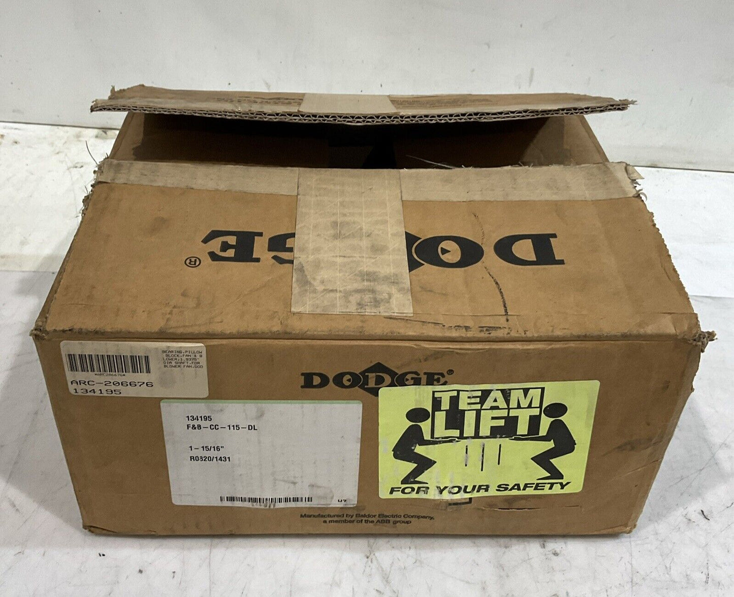 DODGE 134195 PILLOW BLOCK BEARING FAN& B LOWER K9S
