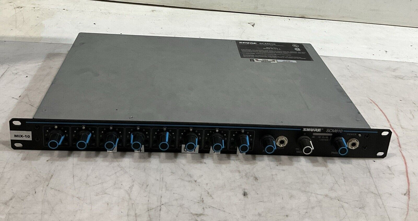 SURE SCM810 AUTOMATIC MICROPHONE MIXER WITH INTELLIMIX 120VAC 50/60HZ T9A