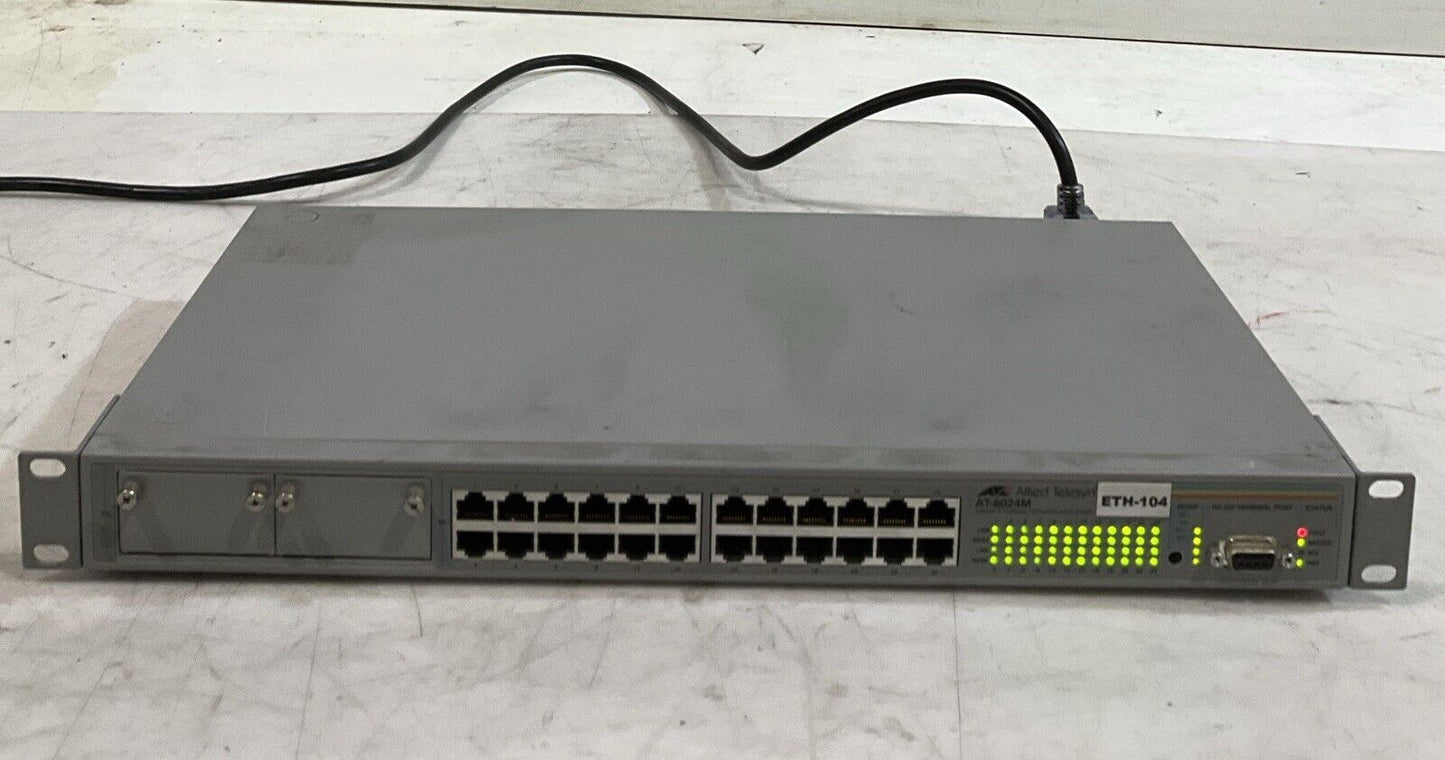 ALLIED TELESYN AT-8024M 10BASE-T 100BASE -TX FAST ETHERNET SWITCH 240VAC T9A