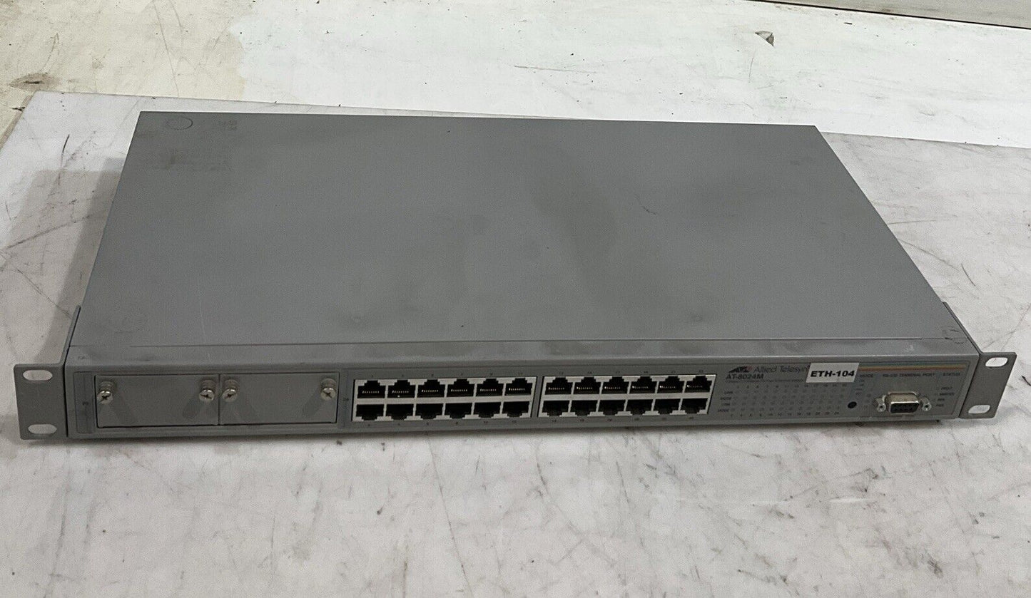 ALLIED TELESYN AT-8024M 10BASE-T 100BASE -TX FAST ETHERNET SWITCH 240VAC T9A
