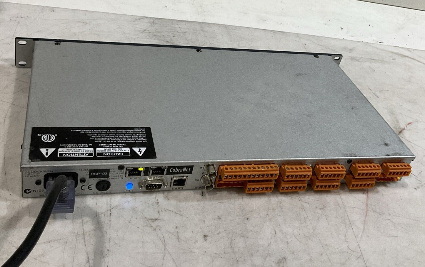 SOUNDWEB LONDON BSS BLU-80 12X4-U SIGNAL PROCESSOR LOCATOR 240VAC 50/60HZ T9S