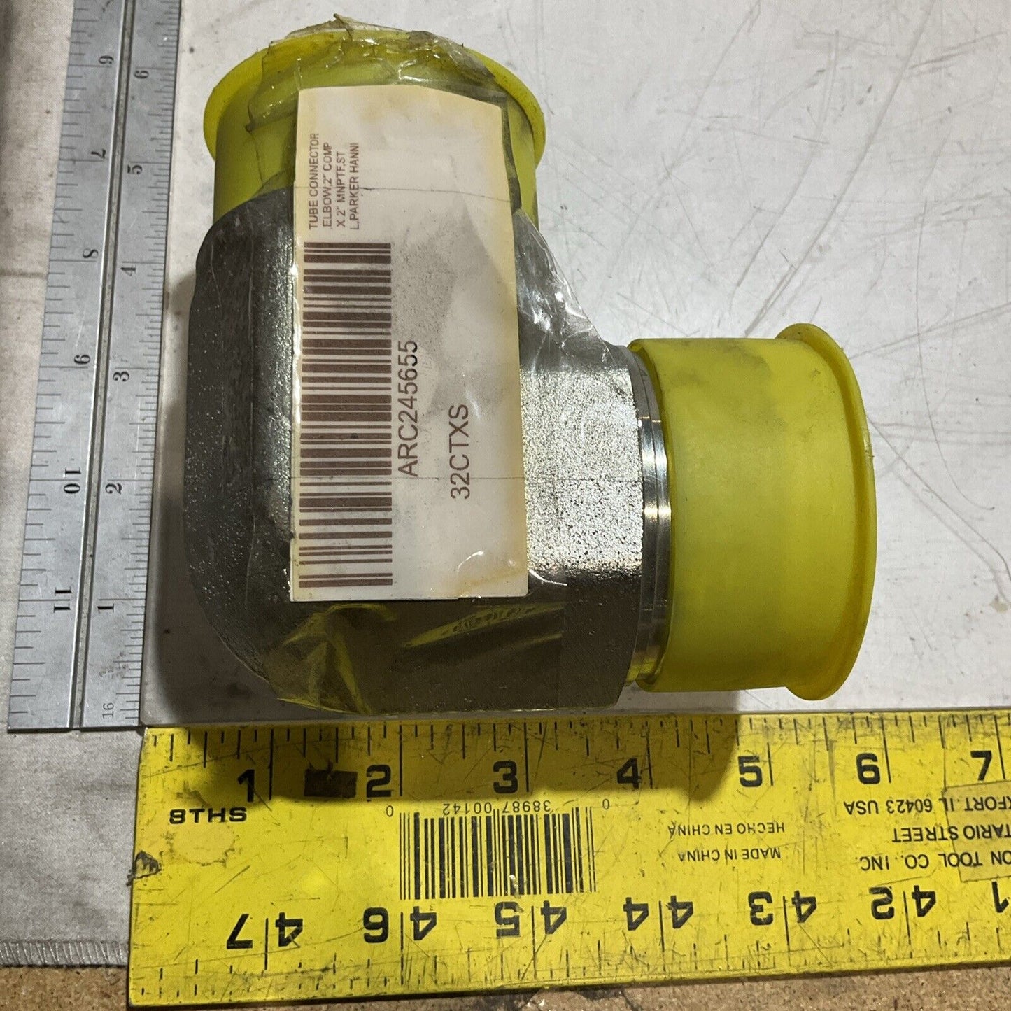 PARKER 32CTXS TUBE CONNECTOR ELBOW 37 FLARE/NPTF K9S