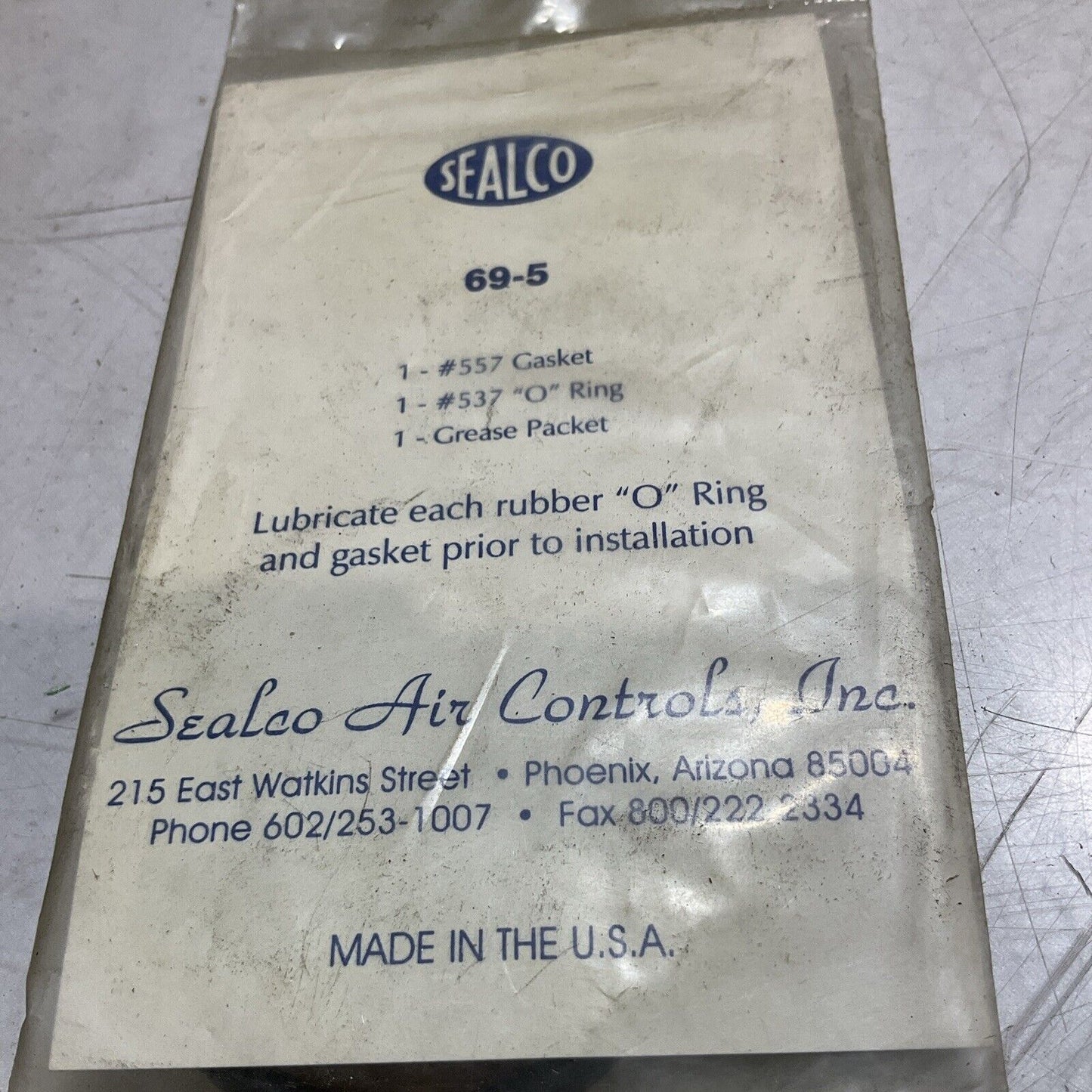 SEALCO 69-5 REPAIR KIT FOR 6900 AND 110188 AIR STARTER VALVES LOT OF 19 K9S
