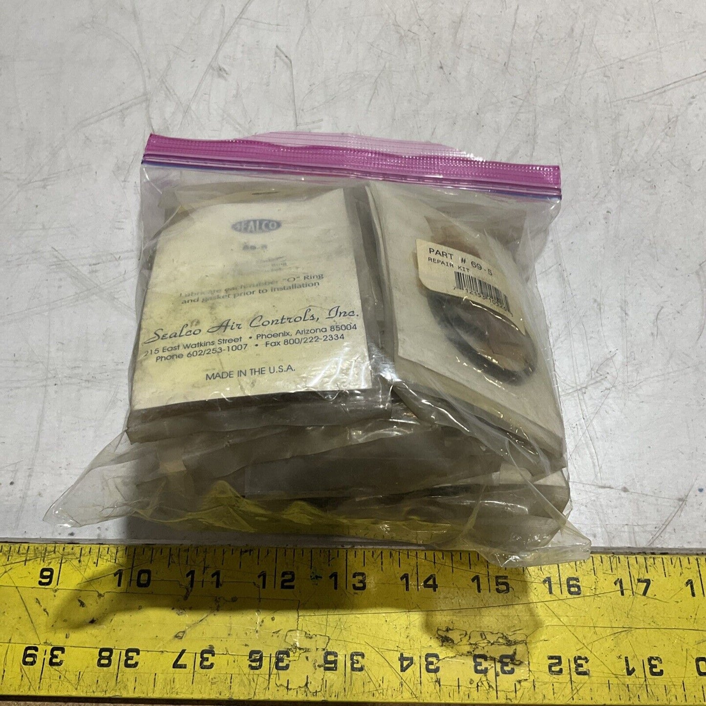 SEALCO 69-5 REPAIR KIT FOR 6900 AND 110188 AIR STARTER VALVES LOT OF 19 K9S