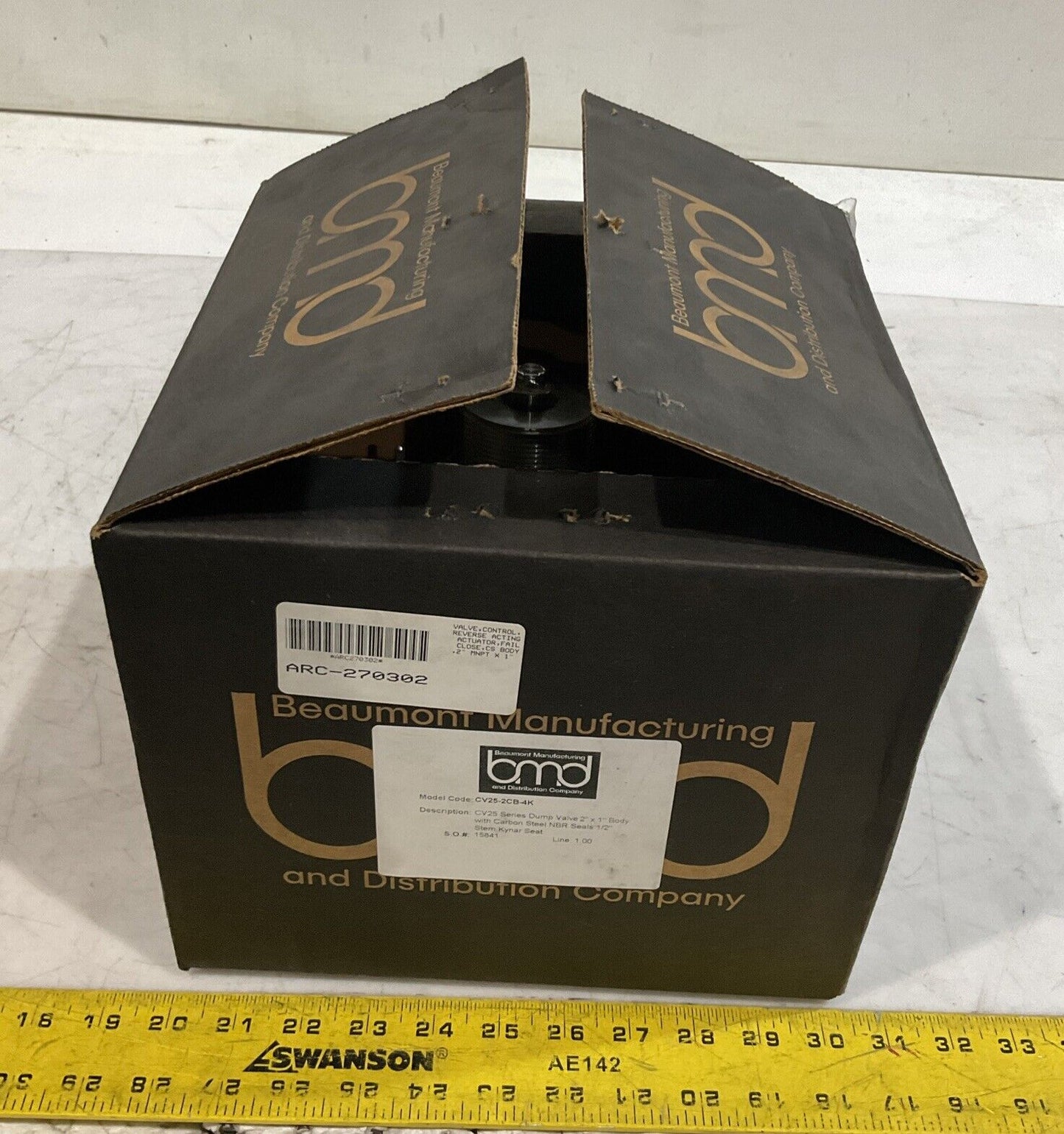 BMD CV25-2CB-4K VALVE CONTROL REVERSE CARBON STEEL NBR SEALS 1/2 STEM KYNAR K9S