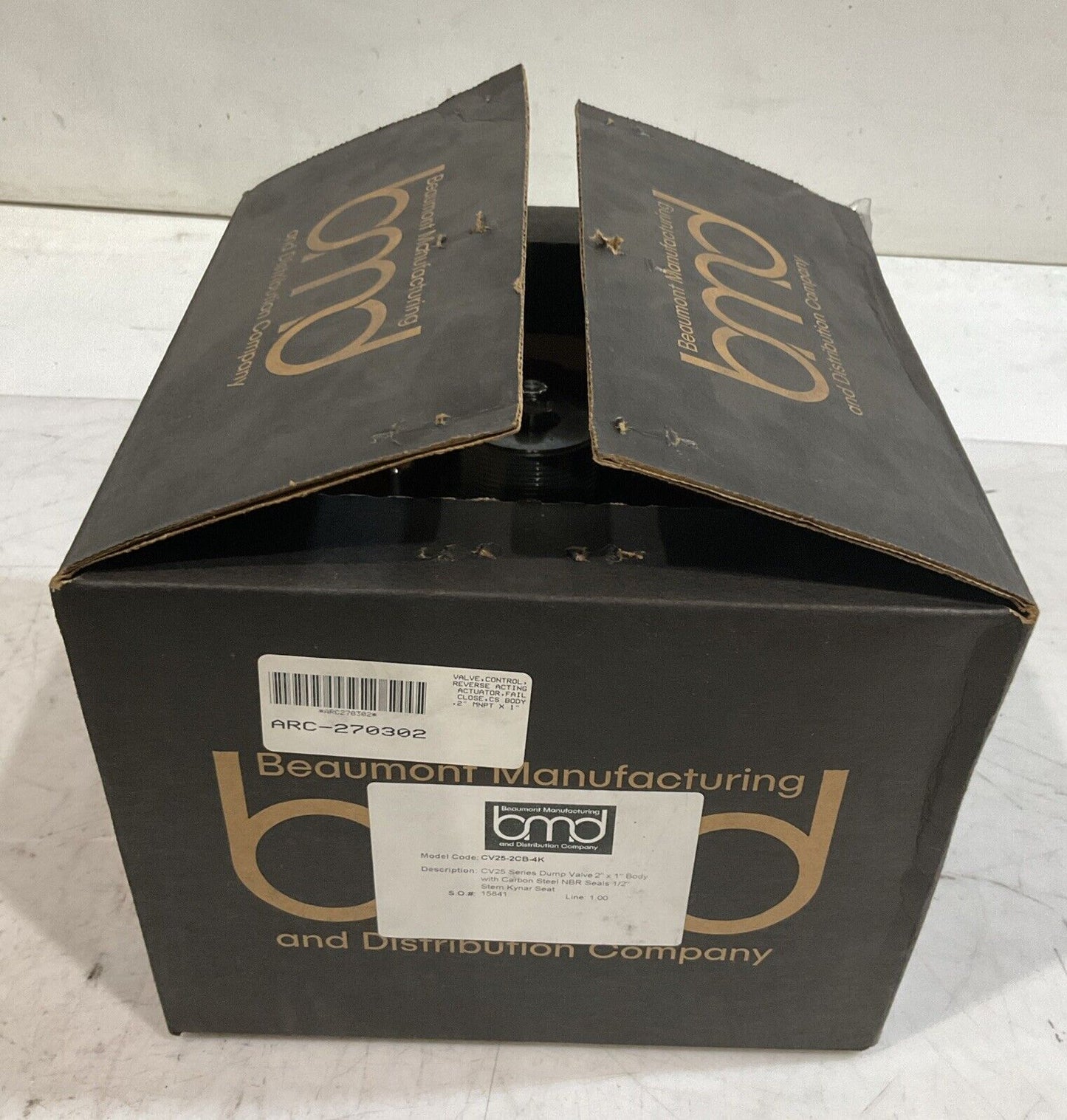 BMD CV25-2CB-4K VALVE CONTROL REVERSE CARBON STEEL NBR SEALS 1/2 STEM KYNAR K9S