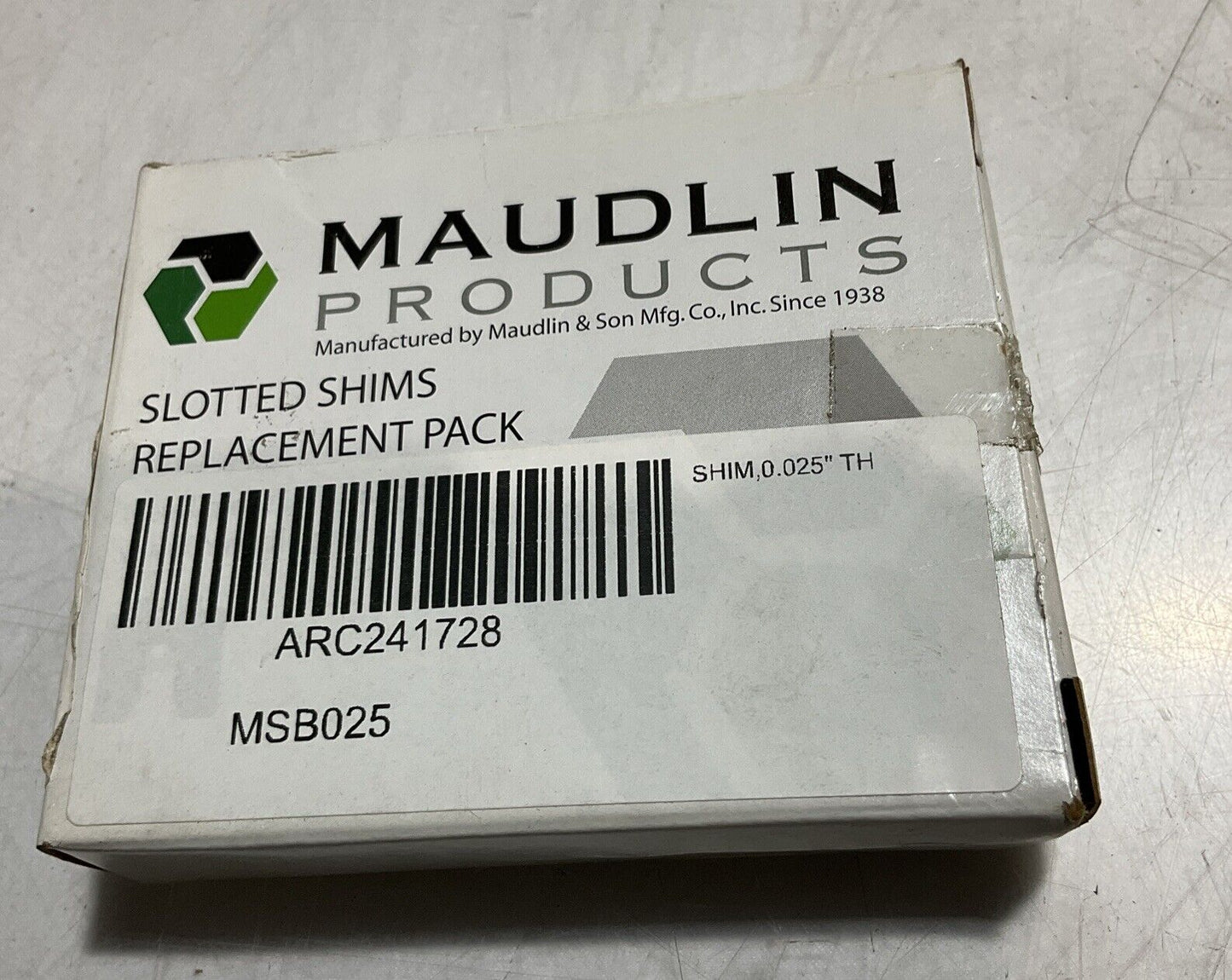MAUDLIN PRODUCTS MSBO25 SLOTTED SHIMS SIZE 0.025 REPLACEMENT PACK LOT OF 20 K9S