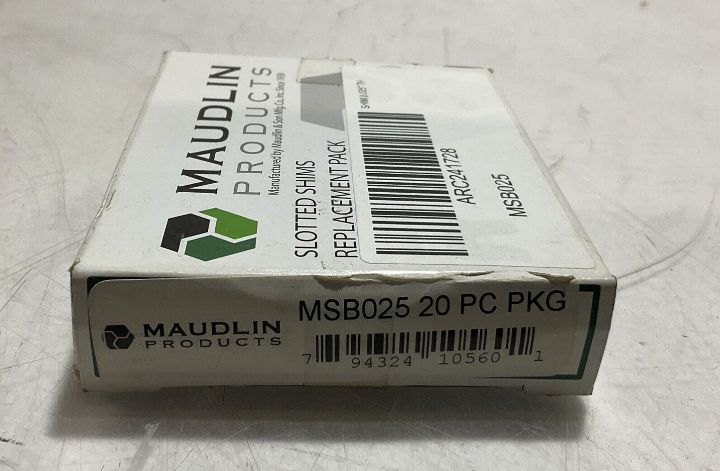 MAUDLIN PRODUCTS MSBO25 SLOTTED SHIMS SIZE 0.025 REPLACEMENT PACK LOT OF 20 K9S
