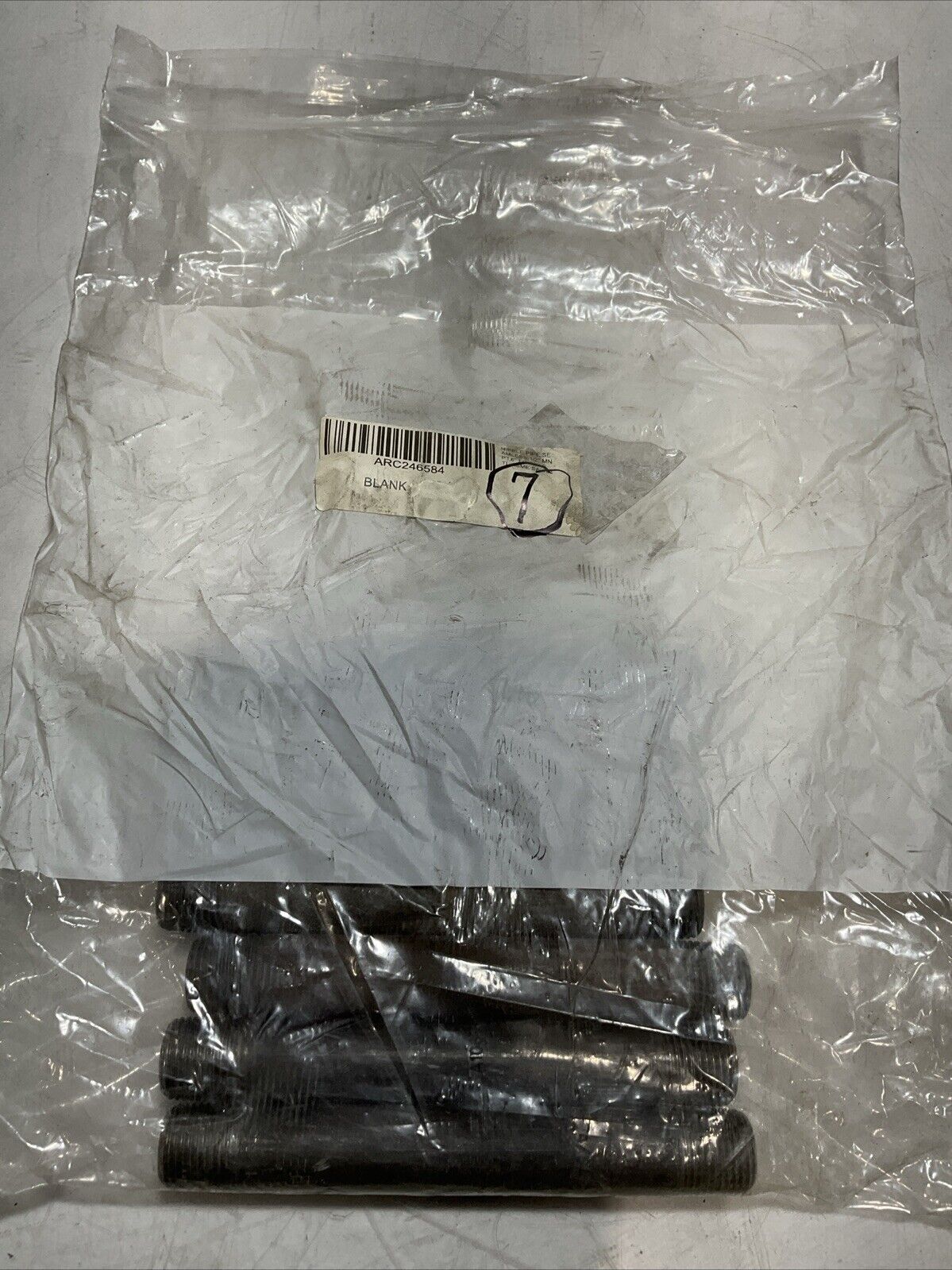 PIPE DECOR 1/2SCH80A/SA106B37756 BLACK INDUSTRIAL STEEL PLUMBING NIPPLE QTY7 K9S