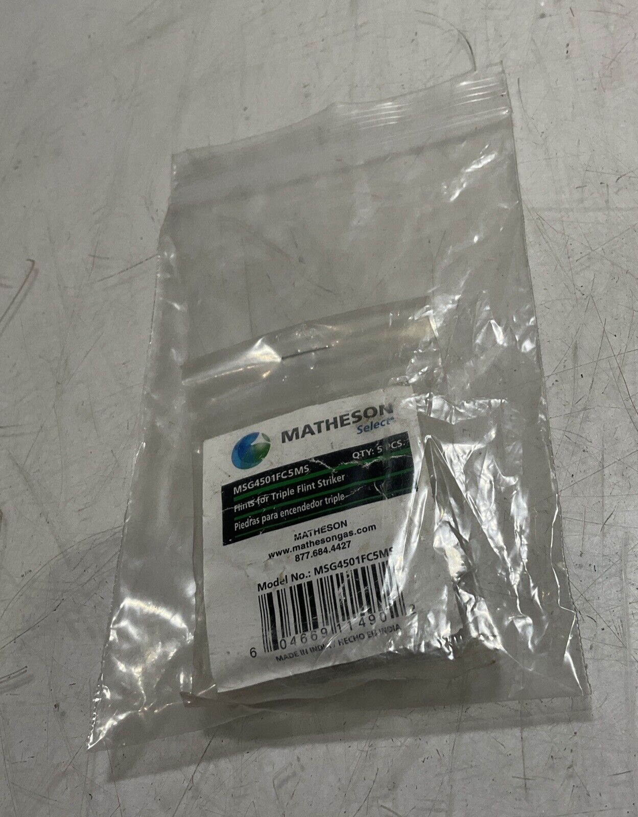 MATHESON MSG4501FC5MS FLINTS FOR TRIPLE FLINT STRIKER LOT OF 5 U3S