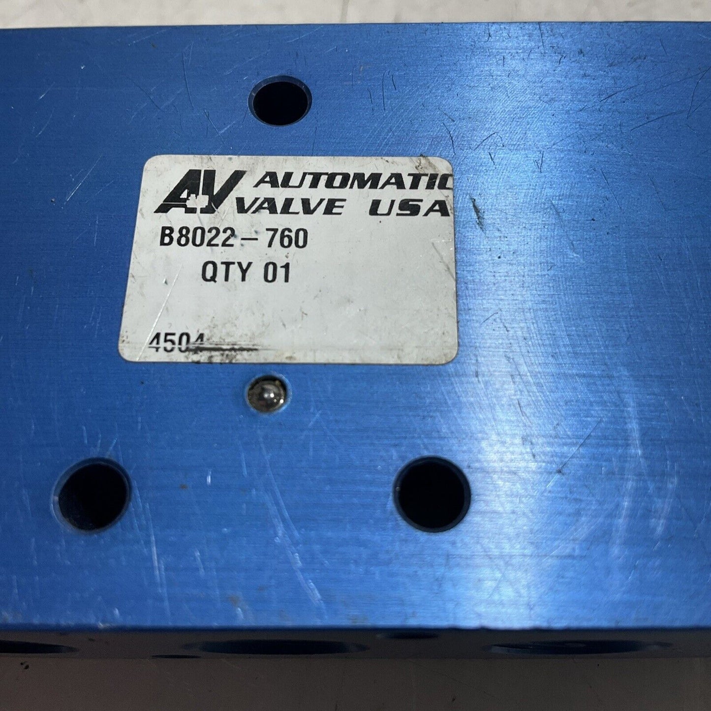 AV- AUTOMATIC VALVE B8022-760 SOLENOID VALVE U3S