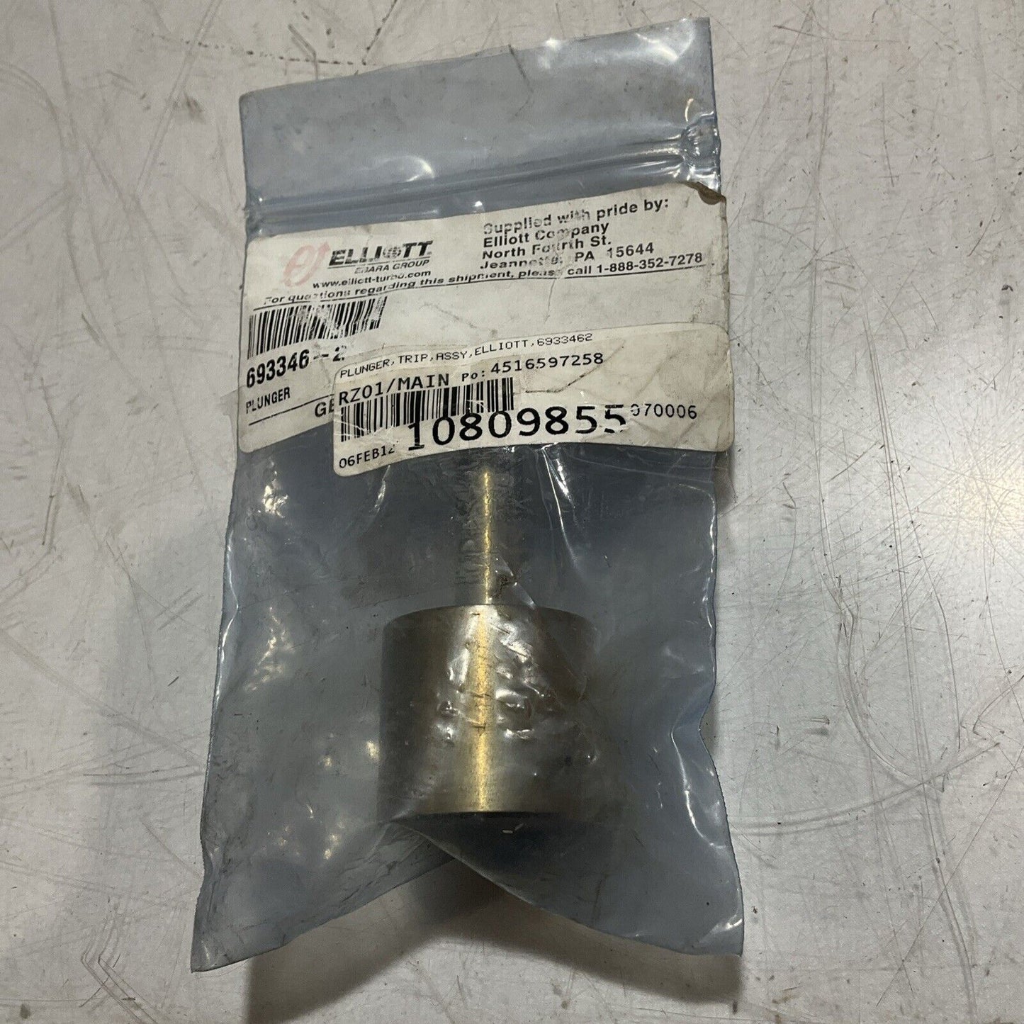 ELLIOTT 693346-2 BRASS PLUNGER TRIP ASSEMBLY U3S