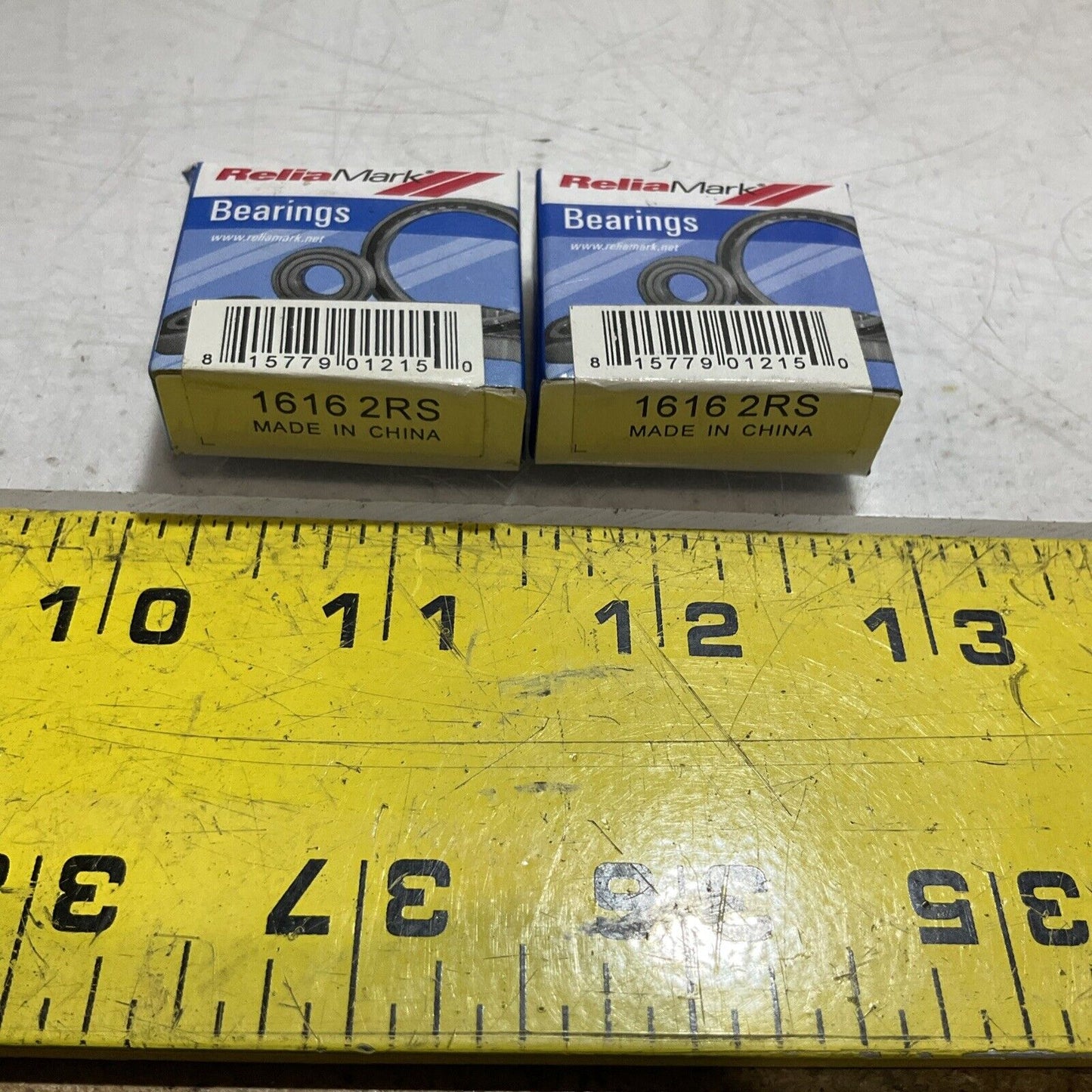 RELIAMARK 16162RS 0317 ROLLER BEARING 1/2x1 LOT OF 2 U3S