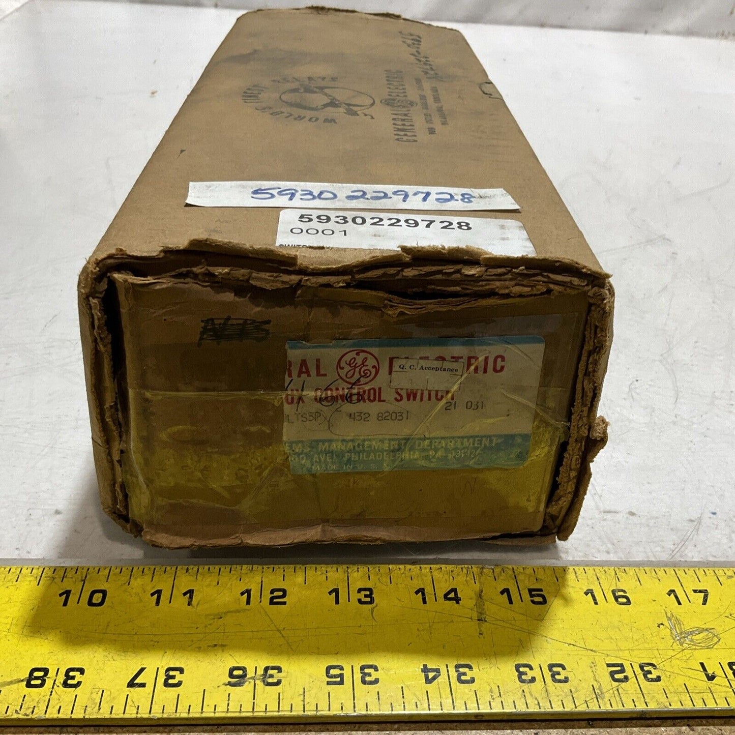 GENERAL ELECTRIC 16SB 1GB3C69LTS3P AUXILIARY SWGEAR CONTROL SWITCH TYPE SB-1 373