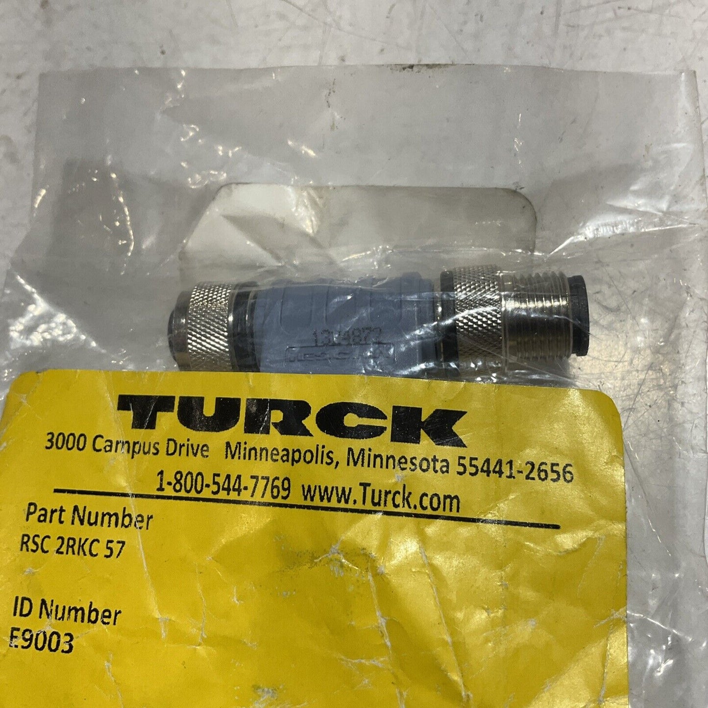 TURCK RSC2RKC 57 ID#E9003 BUS TEE DEVINCENET EUROFAST U3S